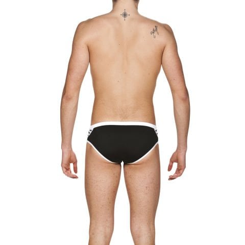 M TEAM STRIPE BRIEF ERKEK YÜZÜCÜ MAYOSU /   BLACK WHITE