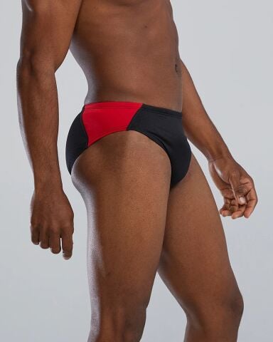 TYR Durafast Elite® Men's Blade Splice Brief BLACK-RED erkek mayosu