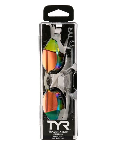 Tracer-X RZR Mirror White Grey Aynalı Yetişkin Yüzücü Yarış Gözlüğü