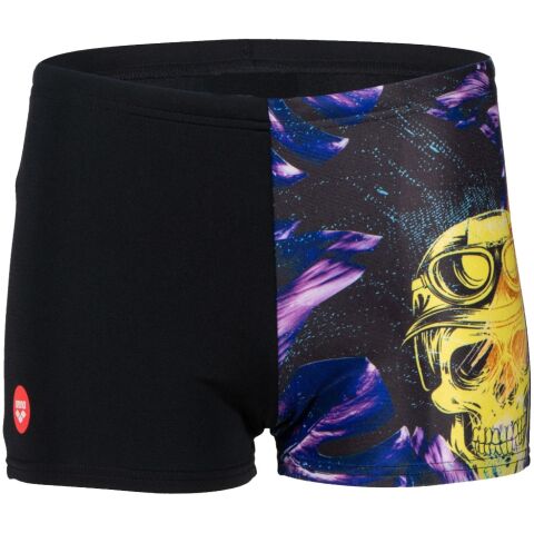 B CRAZY ARENA SWIM SHORT PLACEMENT/BLACK-MULTI