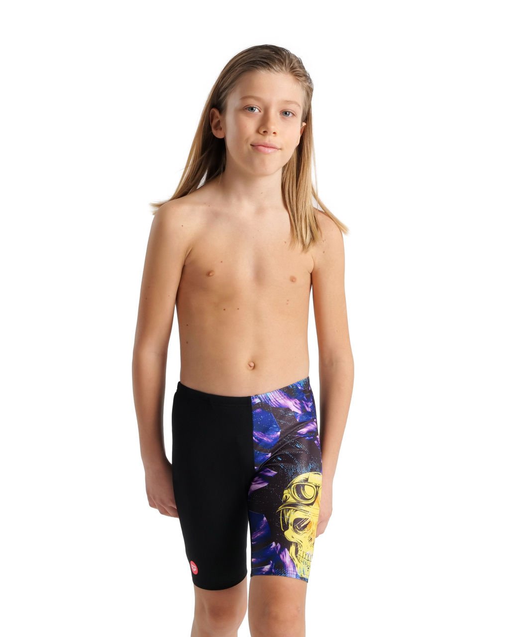 B CRAZY ARENA SWIM JAMMER PLACEMENT ERKEK ÇOCUK YÜZÜCÜ MAYOSU/BLACK-MULTI