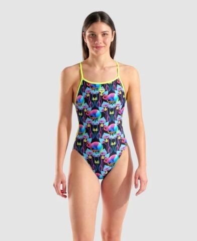 WOMEN'S ARENA MULTI CHAMELEONS SWIMSUIT LACE BACK