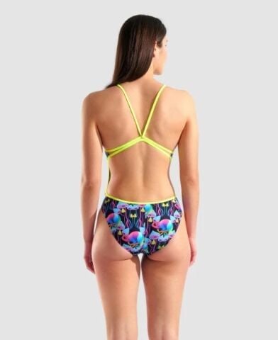 WOMEN'S ARENA MULTI CHAMELEONS SWIMSUIT LACE BACK