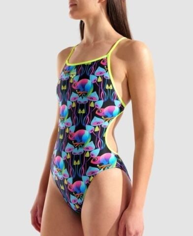 WOMEN'S ARENA MULTI CHAMELEONS SWIMSUIT LACE BACK
