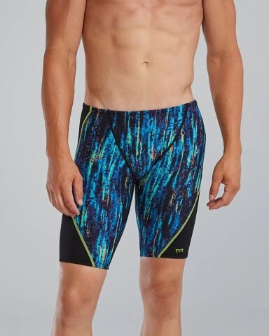 Men's Durafast Elite® Jammer Aurora Blue Rainbow Erkek Mayosu