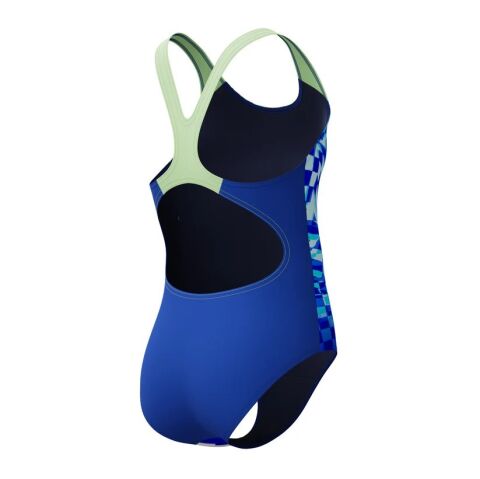 Speedo Kız Çocuk Dijital Desenli Mayo mavi-beyaz