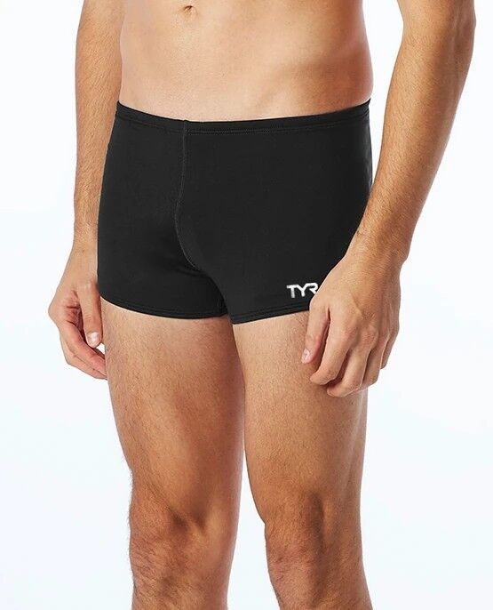 TYR SOLID M SQUARE LEG/BLACK ERKEK ŞORT MAYO