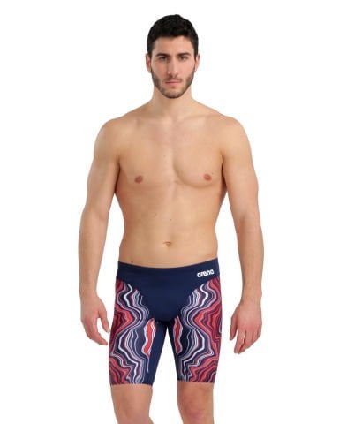 M SWIM JAMMER MARBLED ERKEK YÜZÜCÜ MAYOSU /NAVY-RED-MULTI