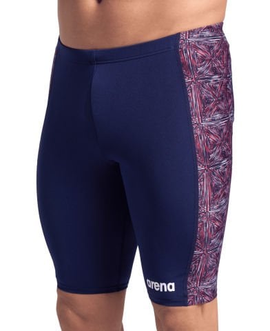 MENS ARENA ABSTRACT TILES SWIM JAMMER/NAVY-TEAM REDWHITEBLUE