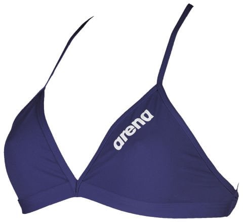 WOMEN'S TEAM SWIM TOP TIE BACK SOLID/NAVY