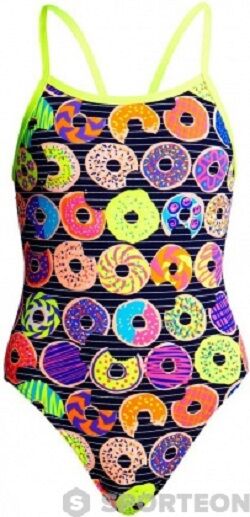 FUNKITA SINGLE STRAP DUNKING DONUTS KIZ ÇOCUK YÜZÜCÜ MAYOSU