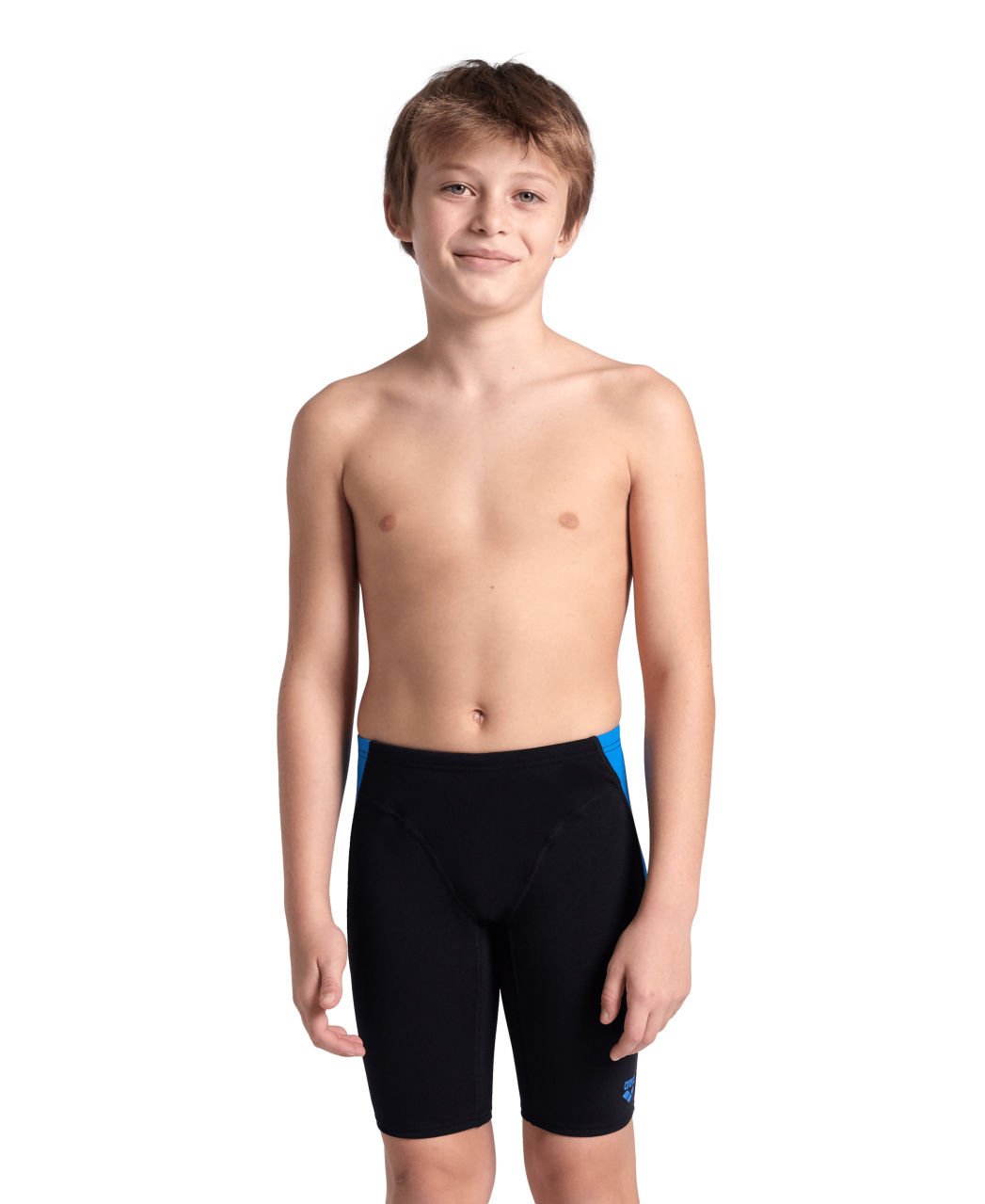 BOYS ARENA SWIM JAMMER PANEL ERKEK ÇOCUK YÜZÜCÜ MAYOSU/BLACK-BLUE RIVER