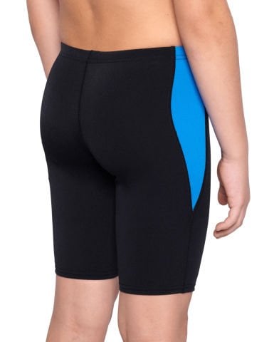 BOYS ARENA SWIM JAMMER PANEL ERKEK ÇOCUK YÜZÜCÜ MAYOSU/BLACK-BLUE RIVER