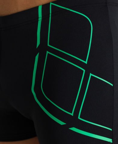 M ESSENTIALS SHORT ERKEK YÜZÜCÜ MAYOSU /  BLACK GOLF GREEN