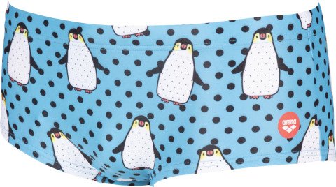 M CRAZY PENGUINS LOW WAIST SHORT ERKEK YÜZÜCÜ MAYOSU /BLACK-MULTI