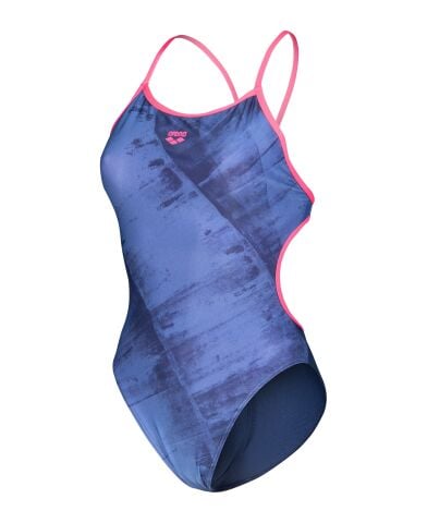 Womens Arena Arch Swimsuit Lace Back Multi Blue