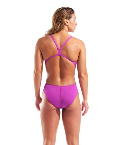 WOMENS TEAM SWIMSUIT CHALLANGE SOLID VERY FUSCHIA kadın mayosu
