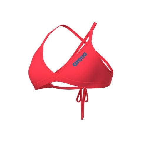WOMEN'S TEAM SWIM TOP TIE BACK SOLID BİKİNİ ÜSTÜ/ BRIGHT CORAL