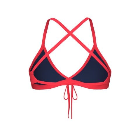WOMEN'S TEAM SWIM TOP TIE BACK SOLID BİKİNİ ÜSTÜ/ BRIGHT CORAL
