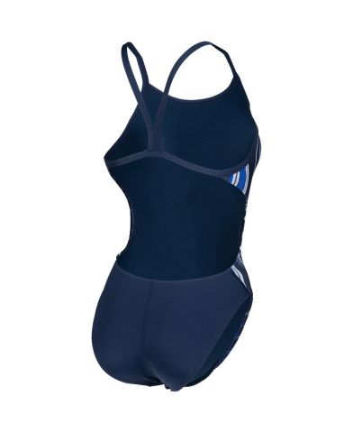 W SWIMSUIT CHALLENGE BACK MARBLED KADIN YÜZÜCÜ MAYOSU/NAVY-NAVY