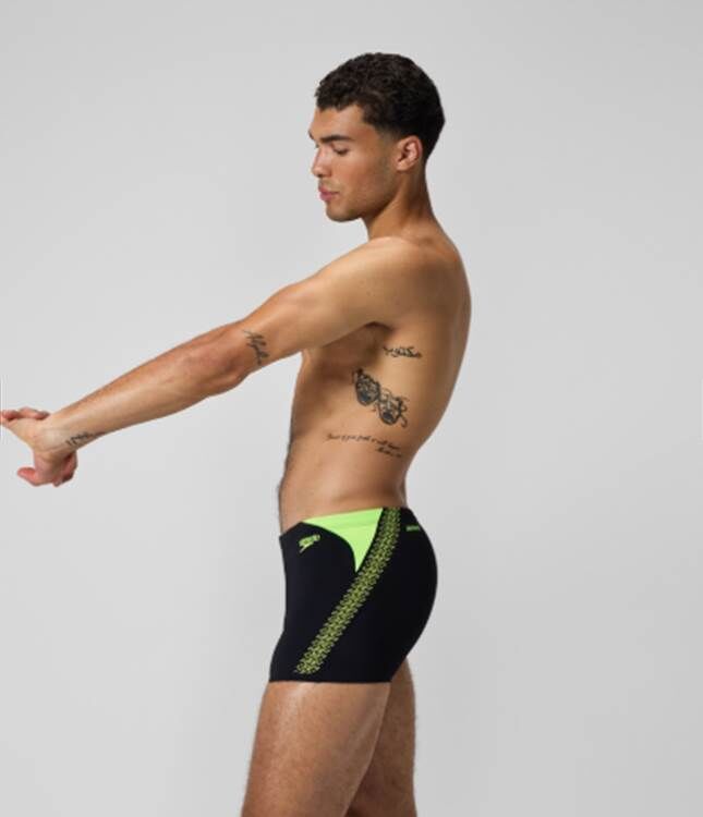 SPEEDO Men's HyperBoom Splice Aquashort Black/Yellow ERKEK MAYOSU