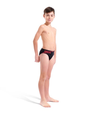 B Arena Bold Swim Briefs Black Bright  Coral