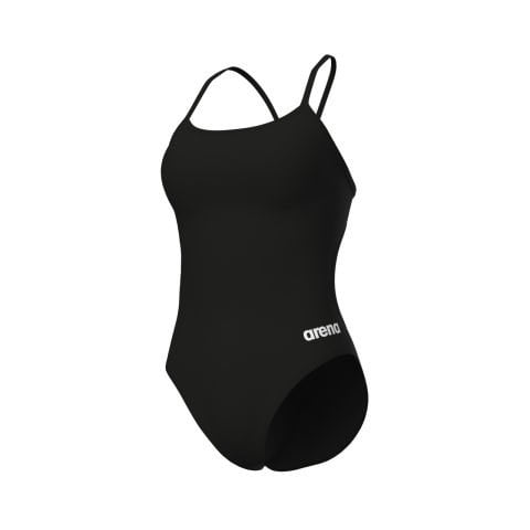 WOMENS SWIMSUIT LACE BACK SOLID KADIN YÜZÜCÜ MAYOSU /BLACK