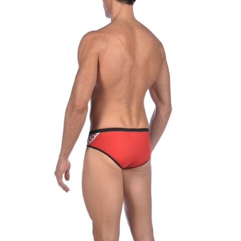 M TEAM STRIPE BRIEF ERKEK YÜZÜCÜ MAYOSU /   RED BLACK