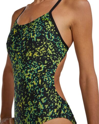Women's Durafast Elite® Cutoutfit Ruis Limelight Kadın Mayosu
