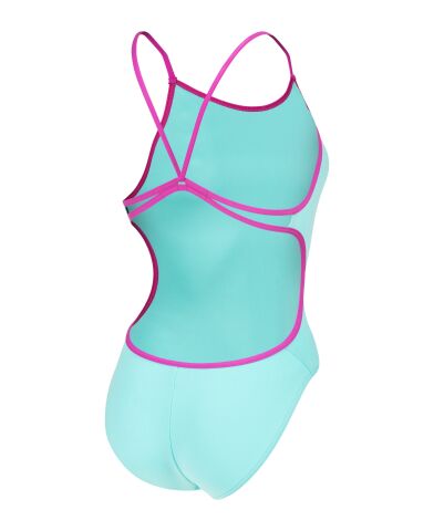 WOMENS SWIMSUIT LACE BACK SOLID WATER KADIN MAYO