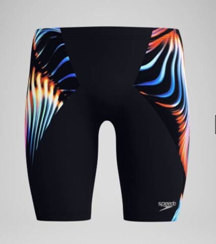 SPEEDO Men's Club Training Printed V-Cut Jammer Navy/Red erkek mayosu