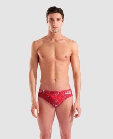 MEN'S ARENA FIREFLOW SWIM BRIEFS/TEAM RED