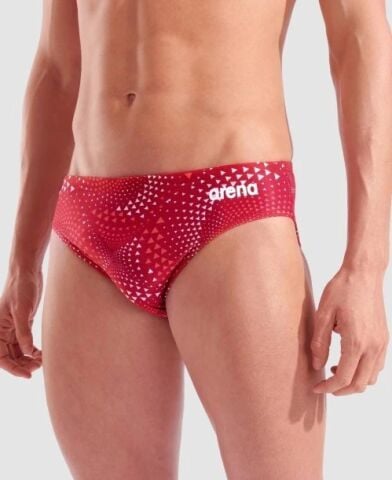 MEN'S ARENA FIREFLOW SWIM BRIEFS/TEAM RED