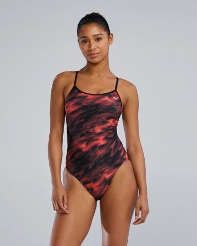 TYR Women's Trinityfit Swimsuit - Soren/RED Kadın Mayosu
