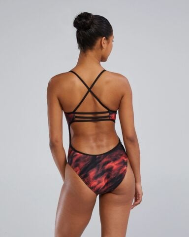 TYR Women's Trinityfit Swimsuit - Soren/RED Kadın Mayosu