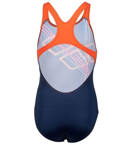 G SWIMSUIT SWIM PRO BACK REPLACEMENT KIZ ÇOCUK YÜZÜCÜ MAYOSU/NAVY-MANGO