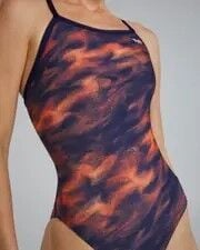 TYR Women's Diamondfit Swimsuit - Soren/ORANGE Kadın Mayosu