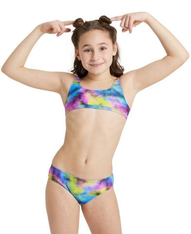 GIRL'S BIKINI TOP ALLOVER KIZ ÇOCUK BİKİNİ / MULTICOLOR
