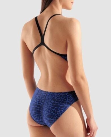 W ARENA SNAKE SKIN SWIMSUIT CHALLENGE/BLACK-TEAM ROYAL