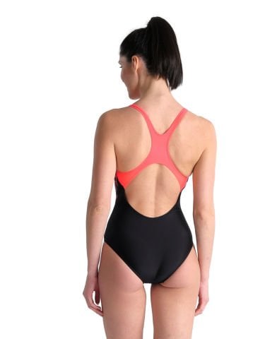 WOMENS SWIM PRO BACK GRAPHIC KADIN YÜZÜCÜ MAYOSU/BLACK RED