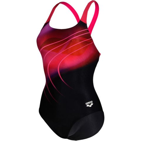 W SWIMSUIT SWIM PRO BACK KADIN YÜZÜCÜ MAYOSU /BLACK-FREAK ROSE