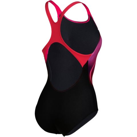 W SWIMSUIT SWIM PRO BACK KADIN YÜZÜCÜ MAYOSU /BLACK-FREAK ROSE