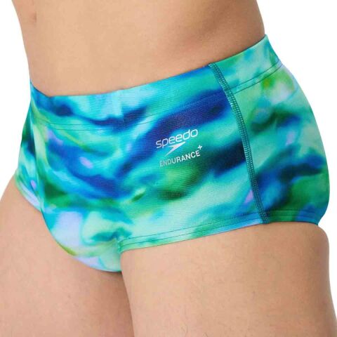 Speedo Mens ML Printed 13.5cm Brief - Sunset Grove/Green