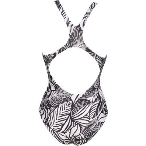 WOMENS SWIMSUIT SWIM PRO BACK ALLOVER KADIN YÜZÜCÜ MAYOSU / BLACK-MULTI