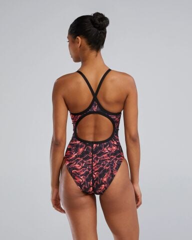 TYR Women's Diamondfit Swimsuit - Energia/RED Kadın Mayosu