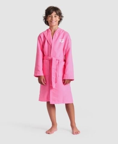 ARENA ZEAL JR ROBE/SHOCKING PINK-WHITE ÇOCUK BORNOZU