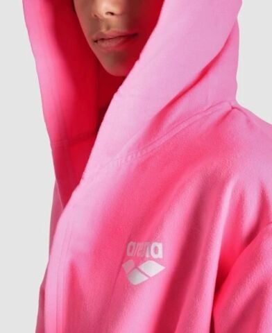 ARENA ZEAL JR ROBE/SHOCKING PINK-WHITE ÇOCUK BORNOZU