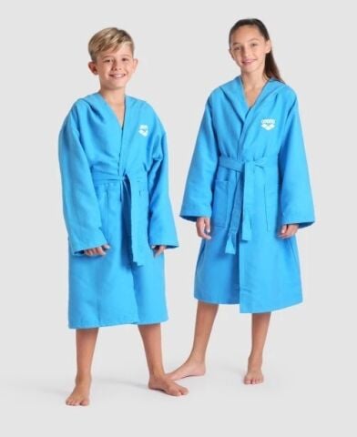 ARENA ZEAL JR ROBE/TURQUOISE-WHITE ÇOCUK BORNOZU