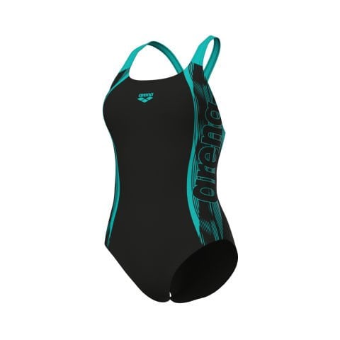 WOMENS SWIM PRO BACK GRAPHIC/BLACK-WATER KADIN MAYOSU