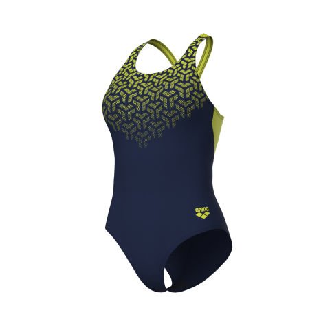 WOMENS ARENA KIKKO V BACK GRAPHIC/NAVY-SOFT GREEN